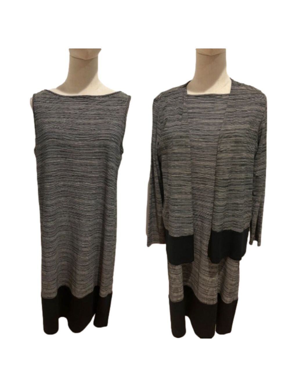 Y2K STRIPED & COLOR BLOCK 2 PC J JILL SHEATH DRESS & JACKET NORMCORE MP